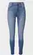 Modra Classic Length Oprijete Kavbojke za dame