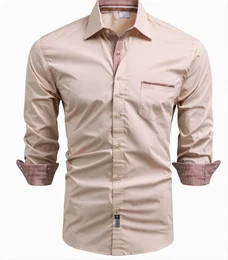 Beige Business Hemden