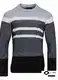 Wollpullover in Grau und Schwarz