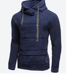 Dunkelblaue Winterpullover