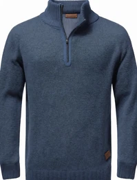 Dunkelblaue Winterpullover