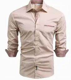 Beige Business Hemden