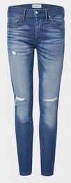 Dunkelblaue Ripped Jeans