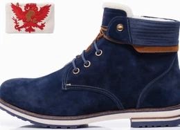 Blaue Stiefeletten