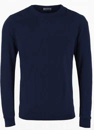 Dunkelblaue Wollpullover