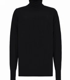 Schwarze Rollkragenpullover für Männer