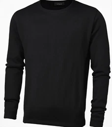 Schwarze Wollpullover