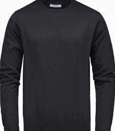 Schwarze Wollpullover