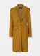 Hnědé Dlouhé Vlněné Kabáty