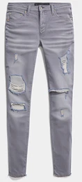 Graue Ripped Jeans