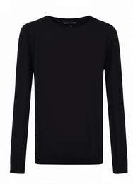 Schwarze Wollpullover