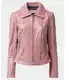 Pink Kožne Bomber Jakne sa zatvaračem za žene