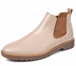 Beige Stiefeletten