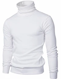 Weiße Rollkragenpullover