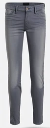 Graue Low Rise Jeans