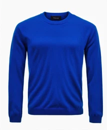 Blaue Kaschmirpullover
