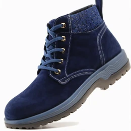 Blaue Winterschuhe