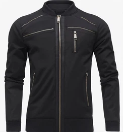 Graue Motorradjacken