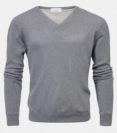 Hellgraue Kaschmir Pullover