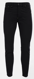 Schwarze Jeans mit Schlitz
