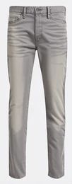 Graue Jeans mit Schlitz