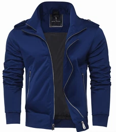 Blaue Pufferjacken
