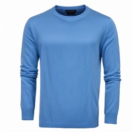 Hellblaue Basic Pullover