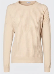Beige Kaschmirpullover