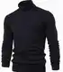 Schwarze Rollkragenpullover für Männer