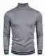 Hellgraue Rollkragenpullover