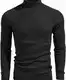 Schwarze Rollkragenpullover für Männer