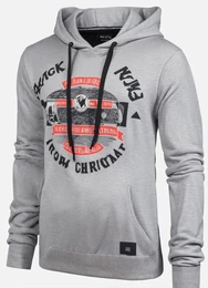 Graue Strick Hoodies