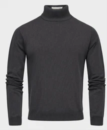 Dunkelgraue Basic Pullover