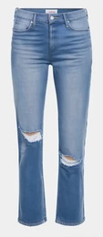 Hellblaue Jeans mit Schlitz