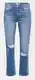 Hellblaue Jeans mit Schlitz