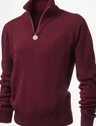 Rote Pullover mit Reißverschluss