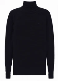 Schwarze Rollkragenpullover für Männer