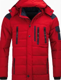 Rote Winterjacken