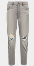 Hellgraue Ripped Jeans