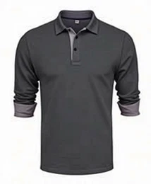 Dunkelgraue Polo-Pullover