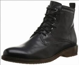 Schwarze gefütterte Stiefeletten