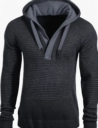 Dunkelgraue Winterpullover
