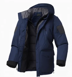 Dunkelblaue Winterjacken