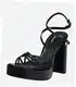 Černé elegantní platform sandals