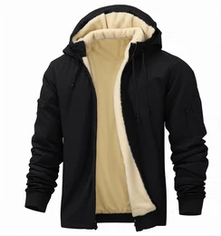 Schwarze Zip Hoodies
