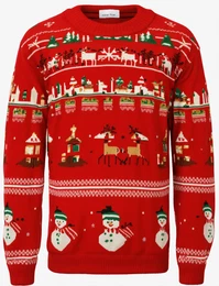 Rote Winterpullover