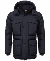 Dunkelblaue Winterjacken