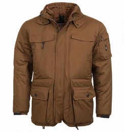 Dunkelbraune Winterjacken