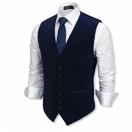 Dunkelblaue Businesswesten