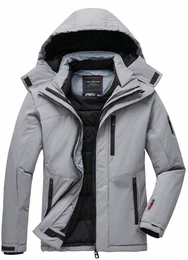 Hellgraue Winterjacken